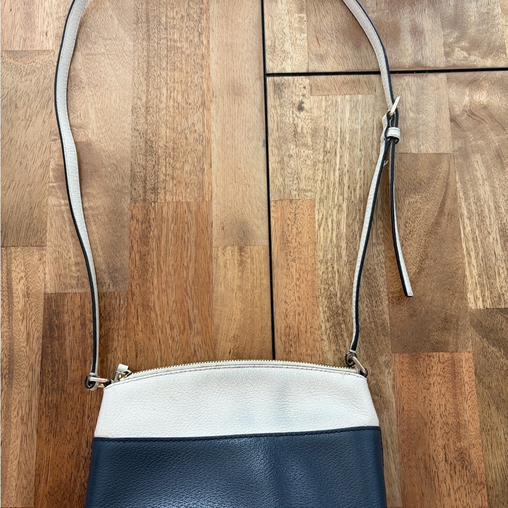 kate spade Navy and Cream Two-Tone Leather Crossbody - Picture 2 of 7